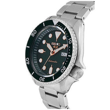 Load image into Gallery viewer, Seiko 5 Sports Automatic Analog Green Dial Silver Steel Strap Watch For Men - SRPD63K1