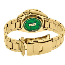 Load image into Gallery viewer, Seiko 5 Sports HUF Limited Edition Green Dial Gold Steel Strap Watch For Men - SRPJ20