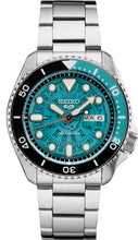 Load image into Gallery viewer, Seiko 5 Sports SKX Skeleton Green Dial Silver Steel Strap Watch For Men - SRPJ45K1
