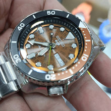 Load image into Gallery viewer, Seiko 5 Sports Sonar Special Edition Brown Dial Silver Steel Strap Watch For Men - SRPJ47K1