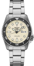 Load image into Gallery viewer, Seiko 5 Sports SKX Automatic Cream Dial Silver Steel Strap Watch For Men - SRPK31K1