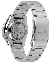 Load image into Gallery viewer, Seiko 5 Sports Checker Flag Special Edition Black Dial Silver Steel Strap Watch For Men - SRPK67K1