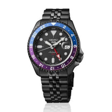 Load image into Gallery viewer, Seiko Automatic SKX GMT Yuto Horigome Limited Edition Black Dial Black Steel Strap Watch For Men - SSK027K1
