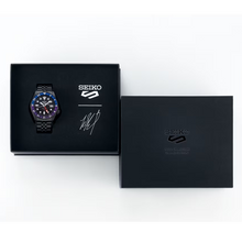 Load image into Gallery viewer, Seiko Automatic SKX GMT Yuto Horigome Limited Edition Black Dial Black Steel Strap Watch For Men - SSK027K1