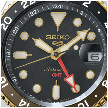 Load image into Gallery viewer, Seiko 5 Sports SKX GMT Automatic Mocha Black Dial Brown Leather Strap Watch For Men - SSK036K1