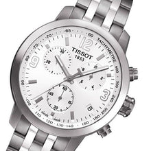 Load image into Gallery viewer, Tissot PRC 200 Chronograph White Dial Silver Steel Strap Watch For Men - T055.417.11.017.00