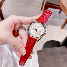 Load image into Gallery viewer, Tissot Couturier Lady Silver Dial Red Leather Strap Watch for Women - T035.210.16.031.01