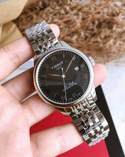 Load image into Gallery viewer, Tissot Le Locle Automatic Lady Black Dial Silver Steel Strap Watch For Women - T006.207.11.058.00