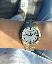Load image into Gallery viewer, Tissot T Classic PR 100 Lady White Dial Gold Steel Strap Watch for Women - T101.210.33.031.00