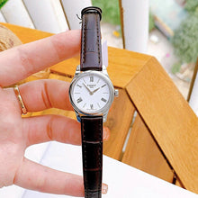 Load image into Gallery viewer, Tissot Tradition 5.5 Lady Silver Dial Brown Leather Strap Watch for Women - T063.009.16.018.00