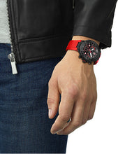Load image into Gallery viewer, Tissot T Race Chronograph Black Dial Red Rubber Strap Watch For Men - T141.417.37.057.01