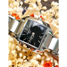 Load image into Gallery viewer, Tissot T Wave Black Dial Silver Steel Strap Watch for Women - T02.1.285.52