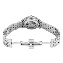Load image into Gallery viewer, Tissot Le Locle Automatic Diamonds Mother of Pearl Black Dial Silver Steel Strap Watch For Women - T006.207.11.126.00