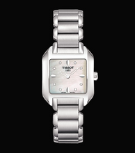 Load image into Gallery viewer, Tissot T Wave Diamonds Mother of Pearl Dial Silver Steel Strap Watch for Women - T02.1.285.74