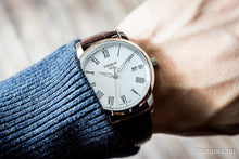 Load image into Gallery viewer, Tissot T Classic Dream White Dial Brown Leather Strap Watch for Men - T033.410.16.013.01