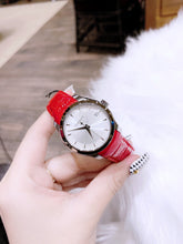 Load image into Gallery viewer, Tissot Couturier Lady Silver Dial Red Leather Strap Watch for Women - T035.210.16.031.01