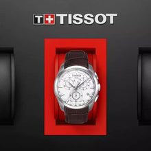 Load image into Gallery viewer, Tissot Couturier Chronograph White Dial Brown Leather Strap Watch For Men - T035.617.16.031.00