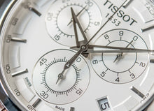 Load image into Gallery viewer, Tissot Couturier Chronograph White Dial Brown Leather Strap Watch For Men - T035.617.16.031.00