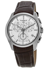 Load image into Gallery viewer, Tissot Couturier Chronograph White Dial Brown Leather Strap Watch For Men - T035.617.16.031.00