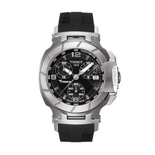 Load image into Gallery viewer, Tissot T Race Chronograph Black Dial Black Rubber Strap Watch for Women - T048.217.17.057.00