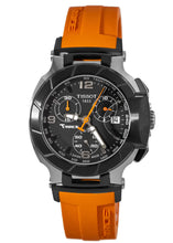 Load image into Gallery viewer, Tissot T Race Chronograph Black Dial Orange Rubber Strap Watch for Women - T048.217.27.057.00