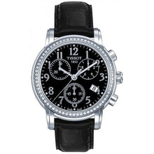 Load image into Gallery viewer, Tissot Dressport Diamonds Black Dial Black Leather Strap Watch for Women - T050.217.16.057.01