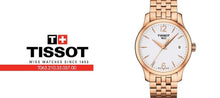 Load image into Gallery viewer, Tissot T Classic Tradition Lady White Dial Rose Gold Steel Strap Watch for Women - T063.210.33.037.00