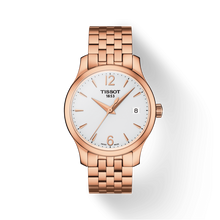Load image into Gallery viewer, Tissot T Classic Tradition Lady White Dial Rose Gold Steel Strap Watch for Women - T063.210.33.037.00