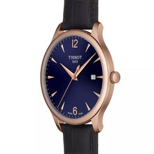Load image into Gallery viewer, Tissot T Classic Tradition Blue Dial Brown Leather Strap Watch For Men - T063.610.36.047.00