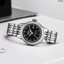 Load image into Gallery viewer, Tissot Carson Automatic Black Dial Silver Steel Strap Watch For Women - T085.207.11.051.00