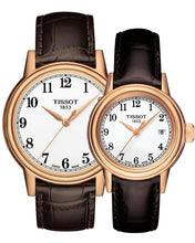 Load image into Gallery viewer, Tissot T Classic Carson Quartz White Dial Brown Leather Strap Watch for Men - T085.410.36.012.00