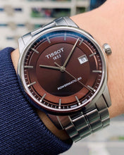 Load image into Gallery viewer, Tissot Luxury Powermatic 80 Brown Dial Silver Steel Strap Watch For Men - T086.407.11.291.00