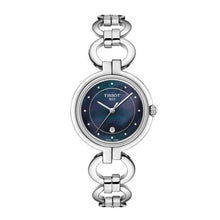 Load image into Gallery viewer, Tissot T Lady Flamingo Mother of Pearl Blue Dial Silver Steel Strap Watch for Women - T094.210.11.126.00