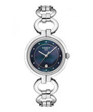 Load image into Gallery viewer, Tissot T Lady Flamingo Mother of Pearl Blue Dial Silver Steel Strap Watch for Women - T094.210.11.126.00