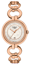 Load image into Gallery viewer, Tissot T Lady Flamingo Mother of Pearl Dial Rose Gold Steel Strap Watch for Women - T094.210.33.116.01