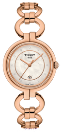 Tissot T Lady Flamingo Mother of Pearl Dial Rose Gold Steel Strap Watch for Women - T094.210.33.116.01