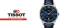 Load image into Gallery viewer, Tissot Chemin Des Tourelles Powermatic 80 Blue Dial Blue Leather Strap Watch for Men - T099.407.16.048.00