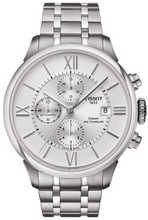 Load image into Gallery viewer, Tissot Chemin des Tourelles Automatic Chronograph White Dial Silver Steel Strap Watch for Men - T099.427.11.038.00