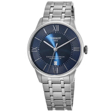 Load image into Gallery viewer, Tissot Chemin Des Tourelles Powermatic 80 Blue Dial Silver Steel Strap Watch for Men - T099.407.11.048.00