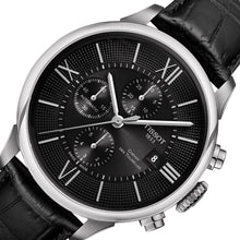 Load image into Gallery viewer, Tissot T Classic Chemin Des Tourelles Chronograph Black Dial Black Leather Strap Watch For Men - T099.427.16.058.00