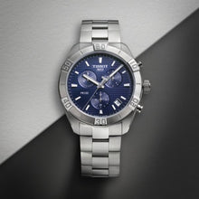 Load image into Gallery viewer, Tissot PR 100 Sport Quartz Chronograph Blue Dial Silver Steel Strap Watch For Men - T101.617.11.041.00
