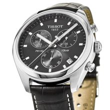 Load image into Gallery viewer, Tissot PR 100 Chronograph Black Dial Black Leather Strap Watch For Men - T101.417.16.051.00