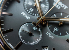 Load image into Gallery viewer, Tissot T Classic PR 100 Chronograph Anthracite Black Dial Black Mesh Bracelet Watch For Men - T101.417.23.061.00
