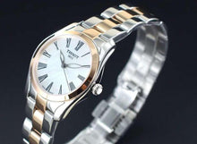 Load image into Gallery viewer, Tissot T Wave Mother of Pearl Dial Two Tone Steel Strap Watch For Women - T112.210.22.113.01