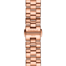 Load image into Gallery viewer, Tissot T Wave Mother of Pearl Dial Rose Gold Steel Strap Watch For Women - T112.210.33.113.00