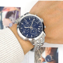 Load image into Gallery viewer, Tissot PRC 200 Chronograph Quartz Blue Dial Silver Steel Strap Watch For Men - T114.417.11.047.00