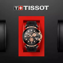 Load image into Gallery viewer, Tissot T Race Chronograph Black Dial Black Silicone Strap Watch For Men - T115.417.37.051.00