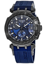 Load image into Gallery viewer, Tissot T Race Chronograph Blue Dial Blue Silicone Strap Watch For Men - T115.417.37.041.00
