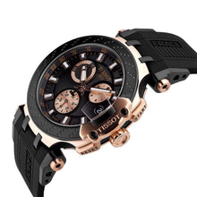 Load image into Gallery viewer, Tissot T Race Chronograph Black Dial Black Silicone Strap Watch For Men - T115.417.37.051.00