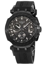 Load image into Gallery viewer, Tissot T Race Chronograph Anthracite Black Dial Black Silicone Strap Watch For Men - T115.417.37.061.03